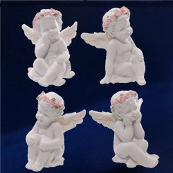 FIGURINES CHERUBINS AVEC AUREOLES