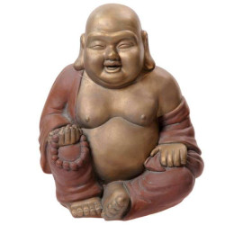 BOUDDHA ROUGE ET OR 33CM