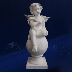 STATUE ANGE OISEAU 44cm