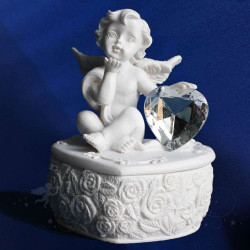 BOITE ANGE VOEUX SCINTILLANT