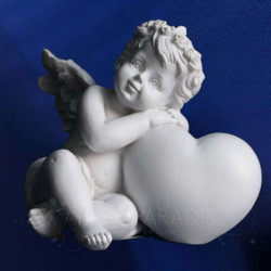 FIGURINE ANGE GARDIEN ROSACE GAUCHE