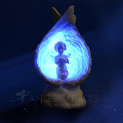 FIGURINE ANGE LUMINEUX AVEC BRAS CROISES