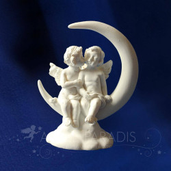 PETITE FIGURINE CHERUBINS LUNE