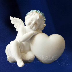FIGURINE ANGE GARDIEN BLEU GAUCHE