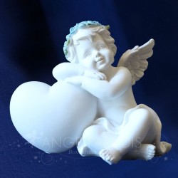 FIGURINE ANGE GARDIEN BLEU DROIT
