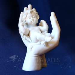 STATUETTE ANGE ENDORMI PROTECTION GRAND