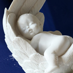 Statuette BEBE PLUME 20CM GAUCHE