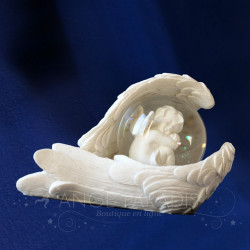 BOULE A NEIGE ANGE PLUME