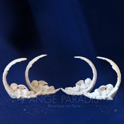 4 FIGURINES ANGES SUR PLUME