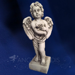 GRANDE STATUE ANGE AVEC LAPIN 61CM