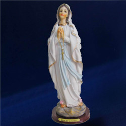 STATUE VIERGE BLANCHE DE LOURDES 18 CM