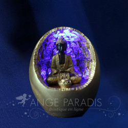 BOULE LUMINEUSE BOUDDHA DOREE 1