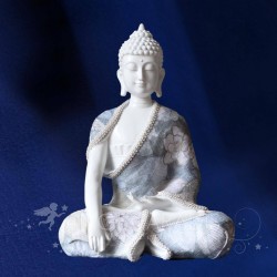 STATUETTE BOUDDHA BLANC ZEN