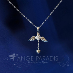 COLLIER ANGE COEUR SUSPENDU