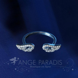 BAGUE AILES ANGE ARGENT