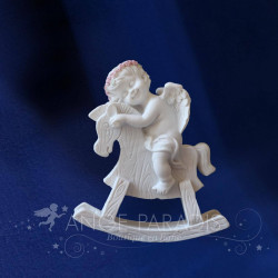 FIGURINE CHERUBIN CHEVAL A BASCULE