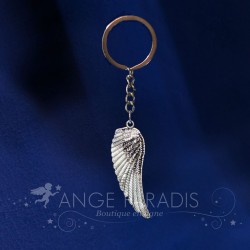 PORTE CLE AILE D'ANGE ARGENT