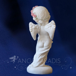STATUE ANGE debout de dos