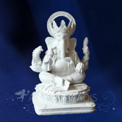 STATUETTE GANESH BLANC 13,5CM