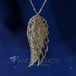 COLLIER ANGE 2 GRANDES AILES ARGENT