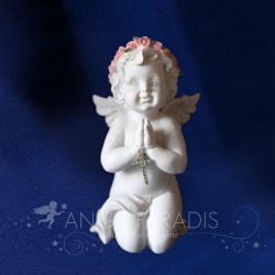 STATUETTE ANGE AUREOLE PRIANT