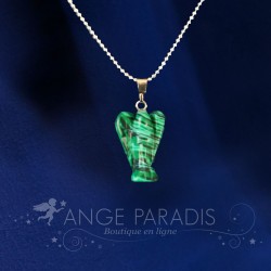 COLLIER ANGE GARDIEN PIERRE VERT