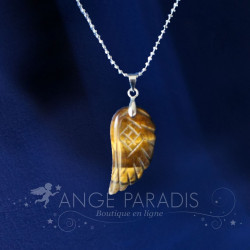 COLLIER AILE ANGE PIERRE BLANCHE