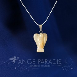 COLLIER ANGE GARDIEN PIERRE AMBRE