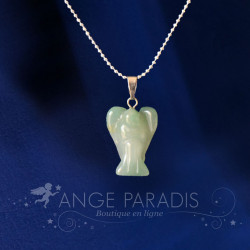 COLLIER ANGE GARDIEN PIERRE EMERAUDE