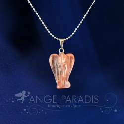 COLLIER ANGE GARDIEN QUARTZ ROSE