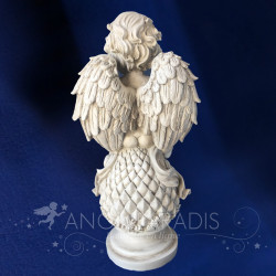 GRANDE STATUE ANGE MEDITATIF 40cm