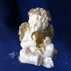 STATUE ANGE AVEC COEUR "Gold"