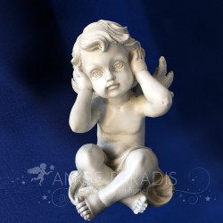 STATUETTE ANGE SAGESSE 17 CM "J'entends rien"