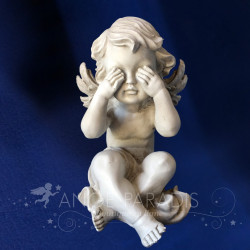 STATUETTE ANGE SAGESSE 17 CM "Je vois rien"