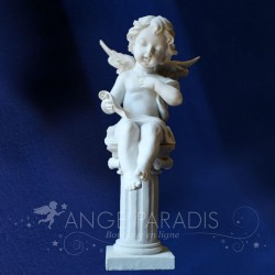 STATUE ANGE SUR COLONNE 37CM