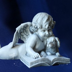 STATUETTE ANGE AVEC UN CHIEN