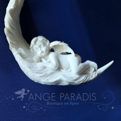 GRANDE SCULPTURE PLUME D'ANGE