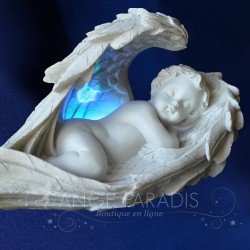 statuette anges lumineux en résine