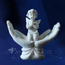 FIGURINE ANGE PRIERE DANS MAIN