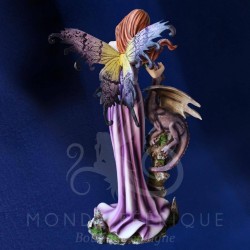 Figurine Fée Dragons violette