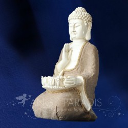 STATUE BOUDDHA AVEC BOUGIE 33cm