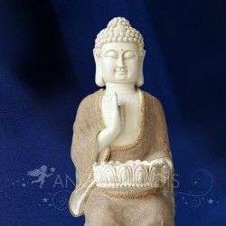 STATUE BOUDDHA AVEC BOUGIE 33cm