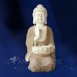STATUE BOUDDHA AVEC BOUGIE 33cm