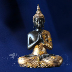 STATUETTE BOUDDHA DOREE 16CM