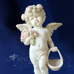 GRANDE STATUE ANGE FLEURS
