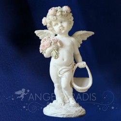 GRANDE STATUE ANGE FLORAL 33cm