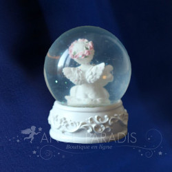 BOULE A NEIGE ANGE MUSICIENS