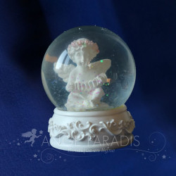 BOULE A NEIGE ANGE ACCORDEONS