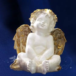 STATUETTE ANGE CHERUBIN LED 27CM