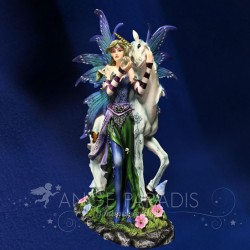 STATUETTE FEE LICORNE MAGIE MERVEILLE